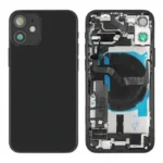 For iPhone 12 Mini Complete Housing incl. All Small Parts Without Battery & Back Camera Black