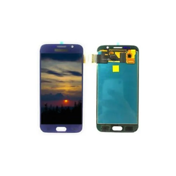 LCD Display Complete Refurbished Galaxy S6 G920 - blue Zwart