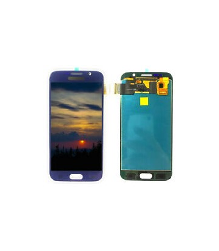 LCD Display Complete Refurbished Galaxy S6 G920 - blue Zwart