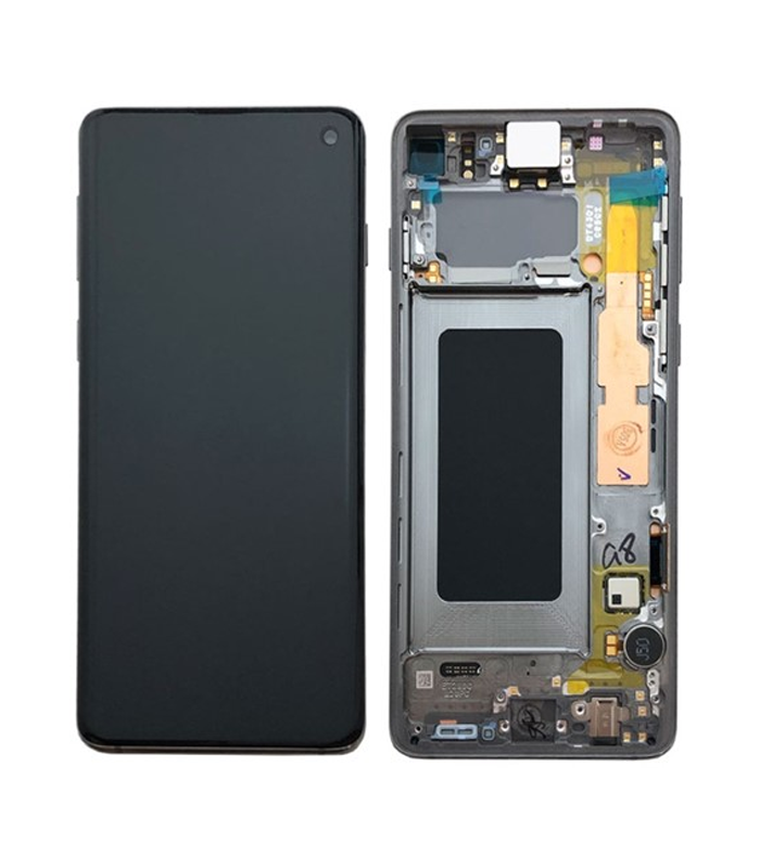 LCD Display Service Pack Galaxy S10 G973 GH82-18850B - Wit (Zilver)