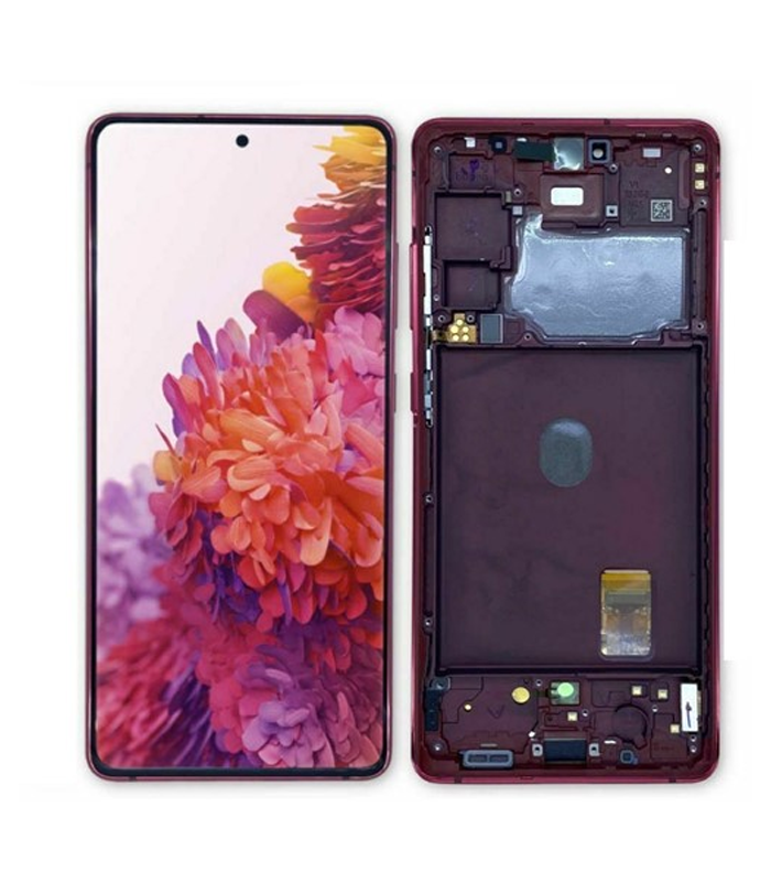 LCD Display Service Pack Galaxy S20FE 4G G780 GH82-24220E - Rood