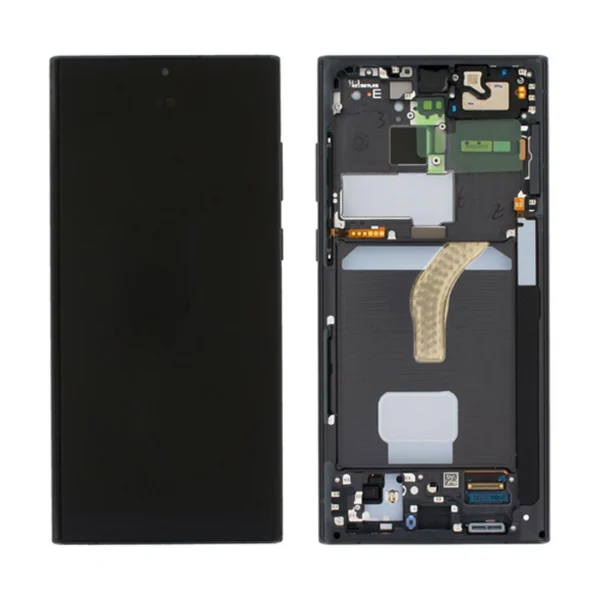 LCD Display Service Pack Galaxy S22 Ultra S908B GH82-27489A - Zwart