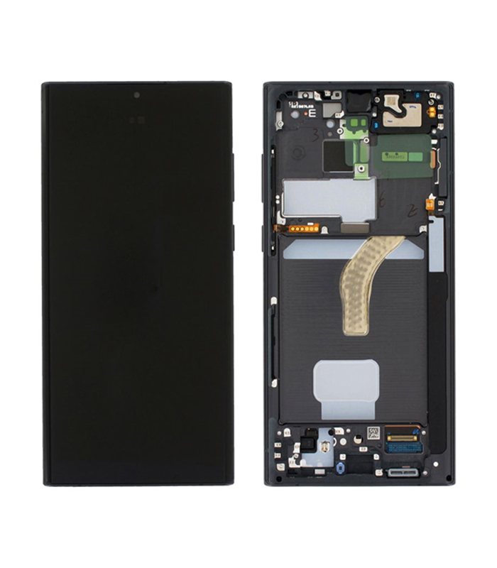 LCD Display Service Pack Galaxy S22 Ultra S908B GH82-27489A - Zwart