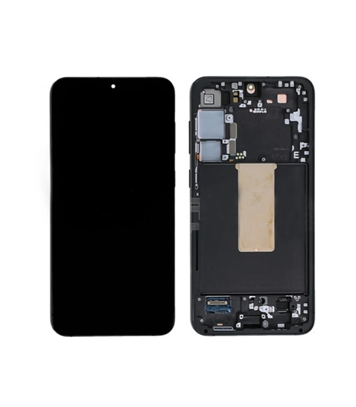 LCD Display Service Pack Galaxy S23 G911 with Frame GH82-30480A - Zwart