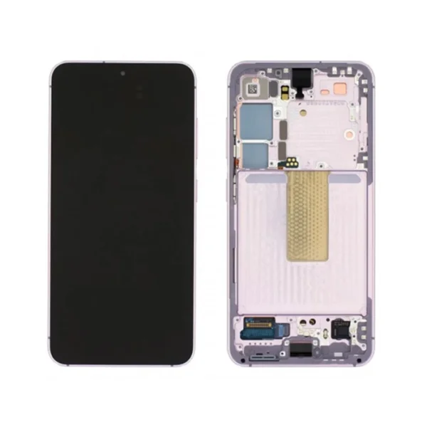 LCD Display Service Pack Galaxy S23 G911 with Frame GH82-30480D - Paars Pink