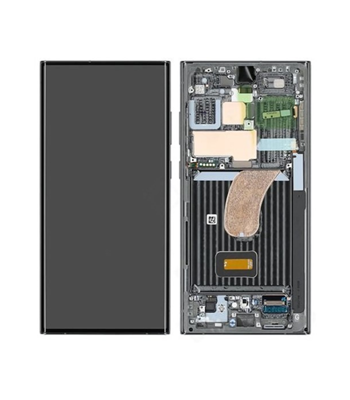 LCD Display Service Pack Galaxy S23 Ultra G918 with Frame GH82-30465C - Groen