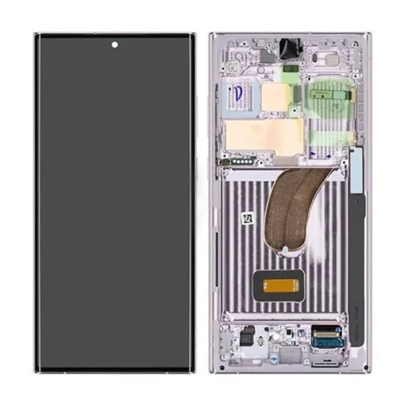 LCD Display Service Pack Galaxy S23 Ultra G918 with Frame GH82-30465D - Paars