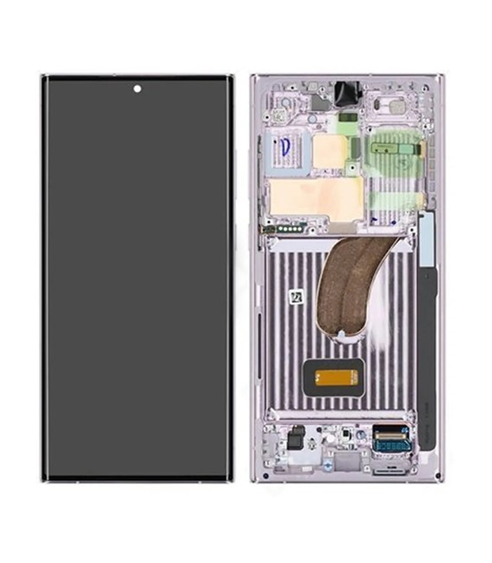 LCD Display Service Pack Galaxy S23 Ultra G918 with Frame GH82-30465D - Paars