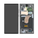 LCD Display Service Pack Galaxy S23 Ultra G918 with Frame GH82-30465E - Graphite (Grijs)