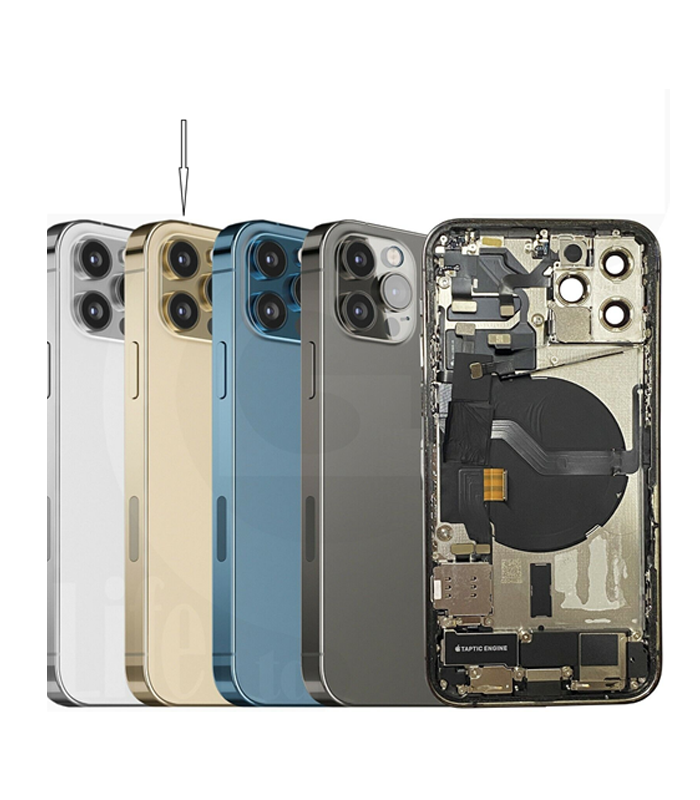 iPhone 12 Pro - Back Housing Complete (Pulled) no Battery - Goud