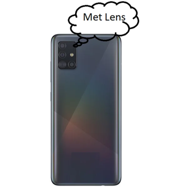 Battery Cover Galaxy A51 Met Lens - Zwart