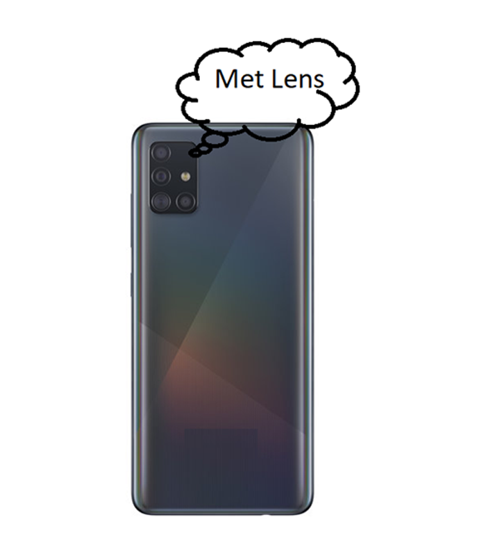 Battery Cover Galaxy A51 Met Lens - Zwart