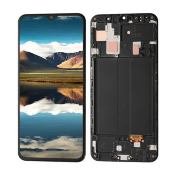 LCD Display Complete OLED with Frame Galaxy A30 - Full size Zwart