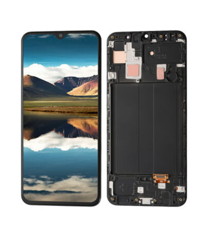 LCD Display Complete OLED with Frame Galaxy A30 - Full size Zwart