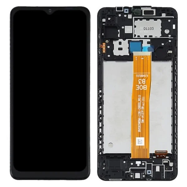 LCD Display Galaxy A12 Nacho A127 with Frame New ORG - Zwart