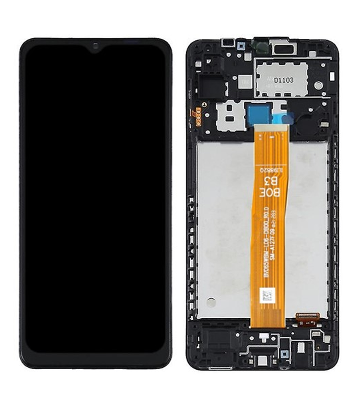 LCD Display Galaxy A12 Nacho A127 with Frame New ORG - Zwart