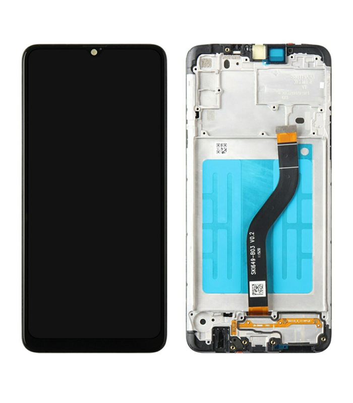LCD Display Galaxy A20s A207 with Frame New ORG - Zwart