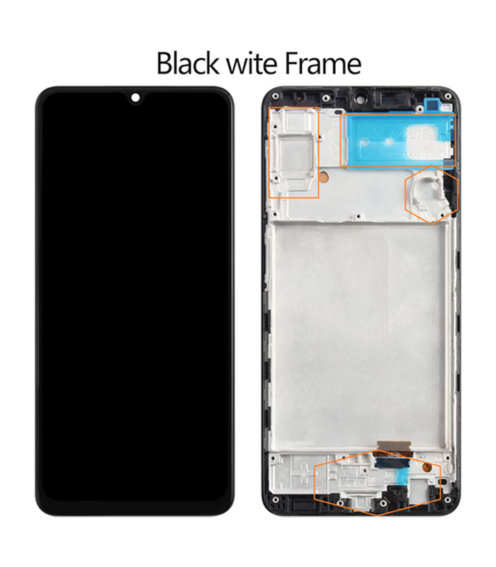 LCD Display Galaxy A22 4G with Frame OLED - Zwart