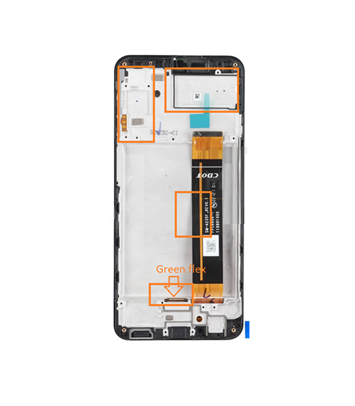 LCD Display Galaxy A23 4G A235 Flex with Frame New ORG - Zwart