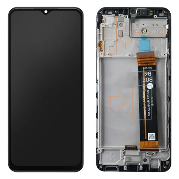 LCD Display Galaxy A23 5G A236 with Frame New ORG - Zwart