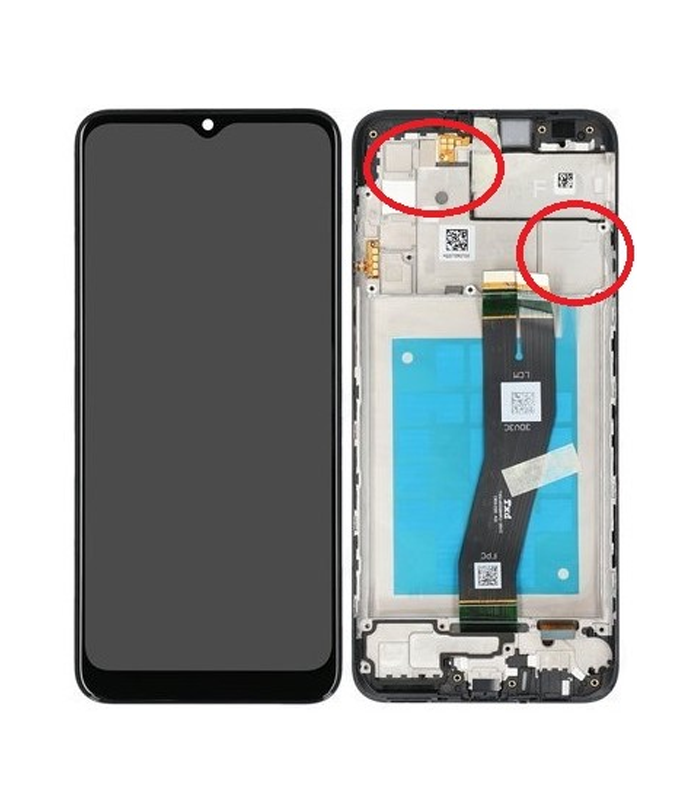 LCD Display Service Pack Galaxy A02s A025 (EU) with Frame GH81-20181A - Zwart
