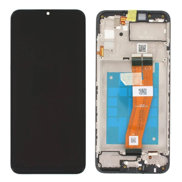 LCD Display Service Pack Galaxy A02s A025 (NON-EU) with Frame GH81-20118A - Zwart