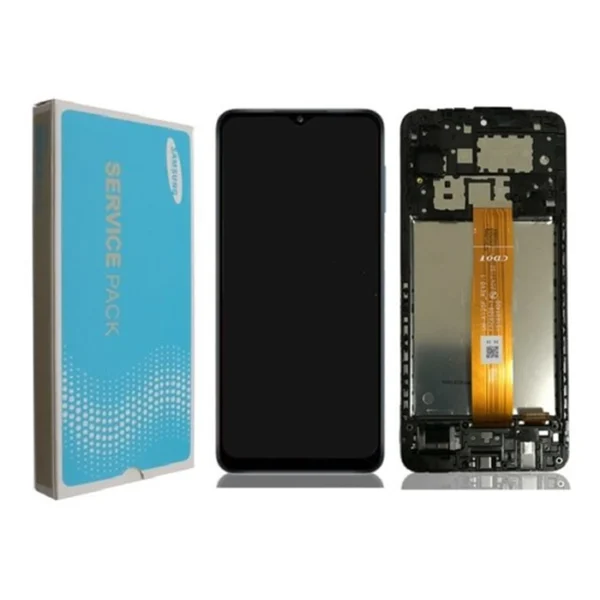 LCD Display Service Pack Galaxy A12 A125 (2020) with Frame GH82-24491A - Zwart