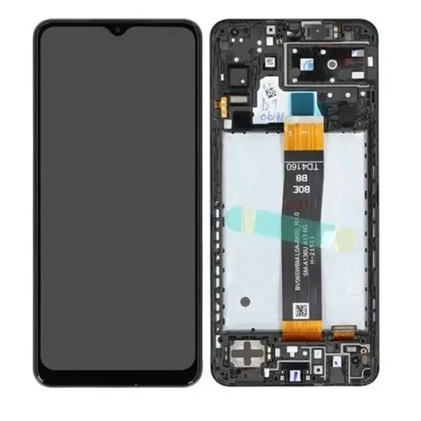 LCD Display Service Pack Galaxy A13 5G (A136) with Frame GH82-29077A - Zwart