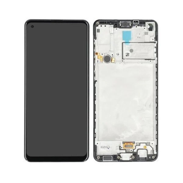 LCD Display Service Pack Galaxy A21s A217 with Frame GH82-22988A - Zwart