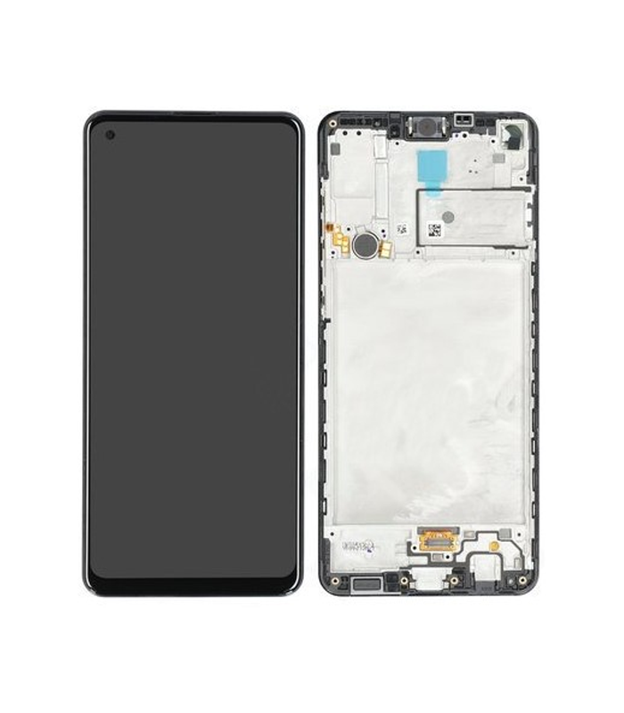LCD Display Service Pack Galaxy A21s A217 with Frame GH82-22988A - Zwart