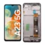 LCD Display Service Pack Galaxy A23 5G with Frame GH82-29734A - Zwart