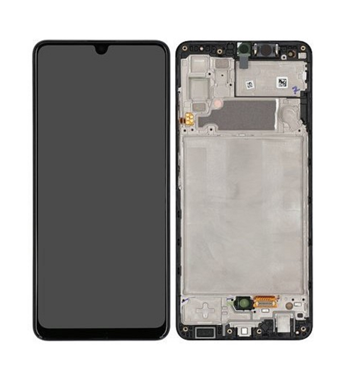 LCD Display Service Pack Galaxy A32 4G A325F with Frame GH82-25566A - Zwart