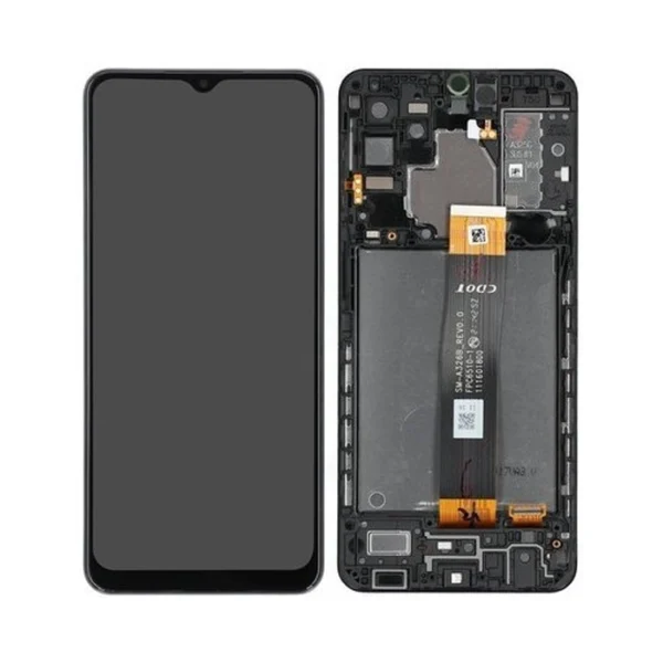 LCD Display Service Pack Galaxy A32 5G A326 with Frame GH82-25121A - Zwart