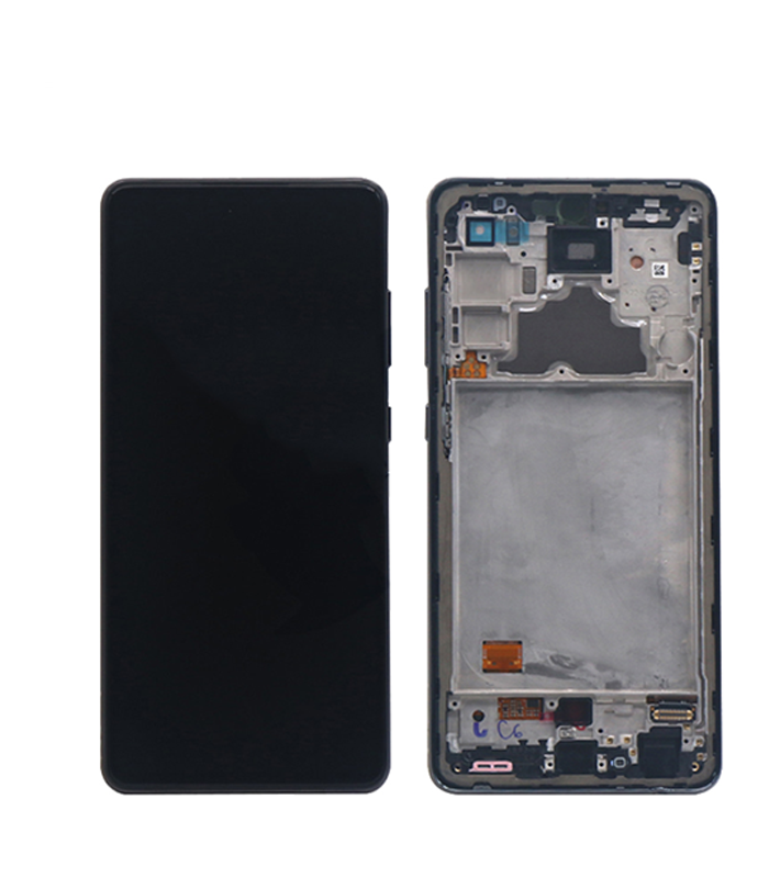 LCD Display Service Pack Galaxy A72 4G with Frame GH82-25460A - Zwart