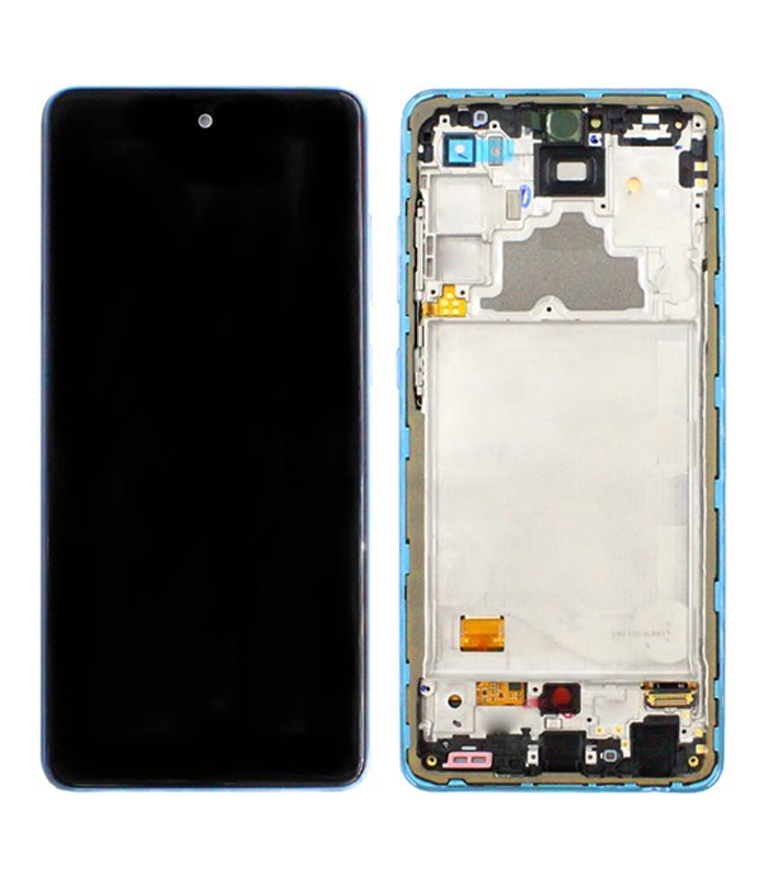 LCD Display Service Pack Galaxy A72 4G with Frame GH82-25460B - Blauw