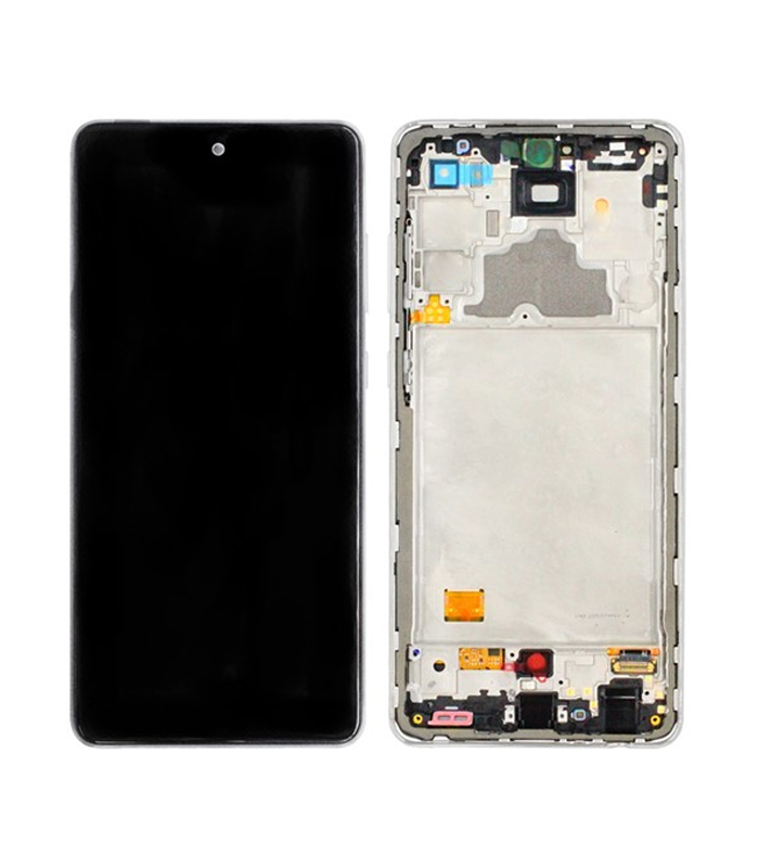LCD Display Service Pack Galaxy A72 4G with Frame GH82-25541D - Wit