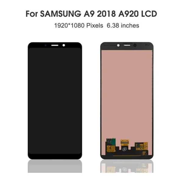 LCD Display Service Pack Galaxy A9 2018 A920 GH82-18308A - Zwart