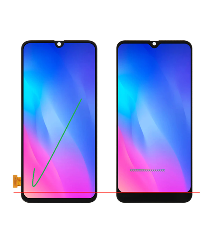 LCD Display with Frame OLED Galaxy A70 A705 - Zwart