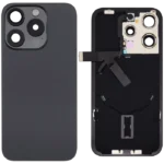 For Apple iPhone 15 Pro Back Glass With Logo And Frame With NFC Flex Black Titanium