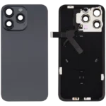For Apple iPhone 15 Pro Max Back Glass With Logo And Frame With NFC Flex Black Titanium
