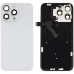 For Apple iPhone 15 Pro Max Back Glass With Logo And Frame With NFC Flex White Titanium