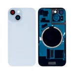 For Apple iPhone 15 Back Glass With Logo And Frame Without NFC Flex Blue