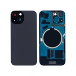 For Apple iPhone 15 Back Glass With Logo And Frame Without NFC Flex Black
