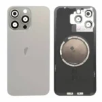 For Apple iPhone 15 Pro Max Back Glass With Logo And Frame Without NFC Flex Natural Titanium