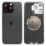 For Apple iPhone 15 Pro Max Back Glass With Logo And Frame Without NFC Flex Black Titanium