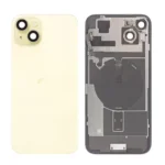 For Apple iPhone 15 Back Glass With Logo And Frame With NFC Flex Yellow