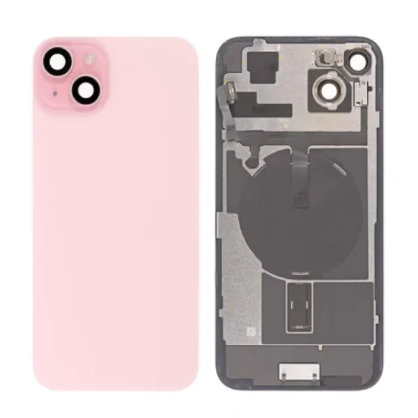 iPhone 15 Back Glass with Logo + Frame (with NFC) - Pink