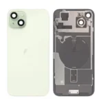 For Apple iPhone 15 Back Glass With Logo And Frame With NFC Flex Green