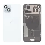 For Apple iPhone 15 Back Glass With Logo And Frame With NFC Flex Blue