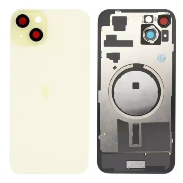 iPhone 15 Back Glass with Logo + Frame (no NFC) - Yellow